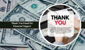 Thank You Email for Financial Support